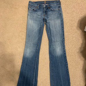 Straight-Leg Seven Jeans Medium Wash